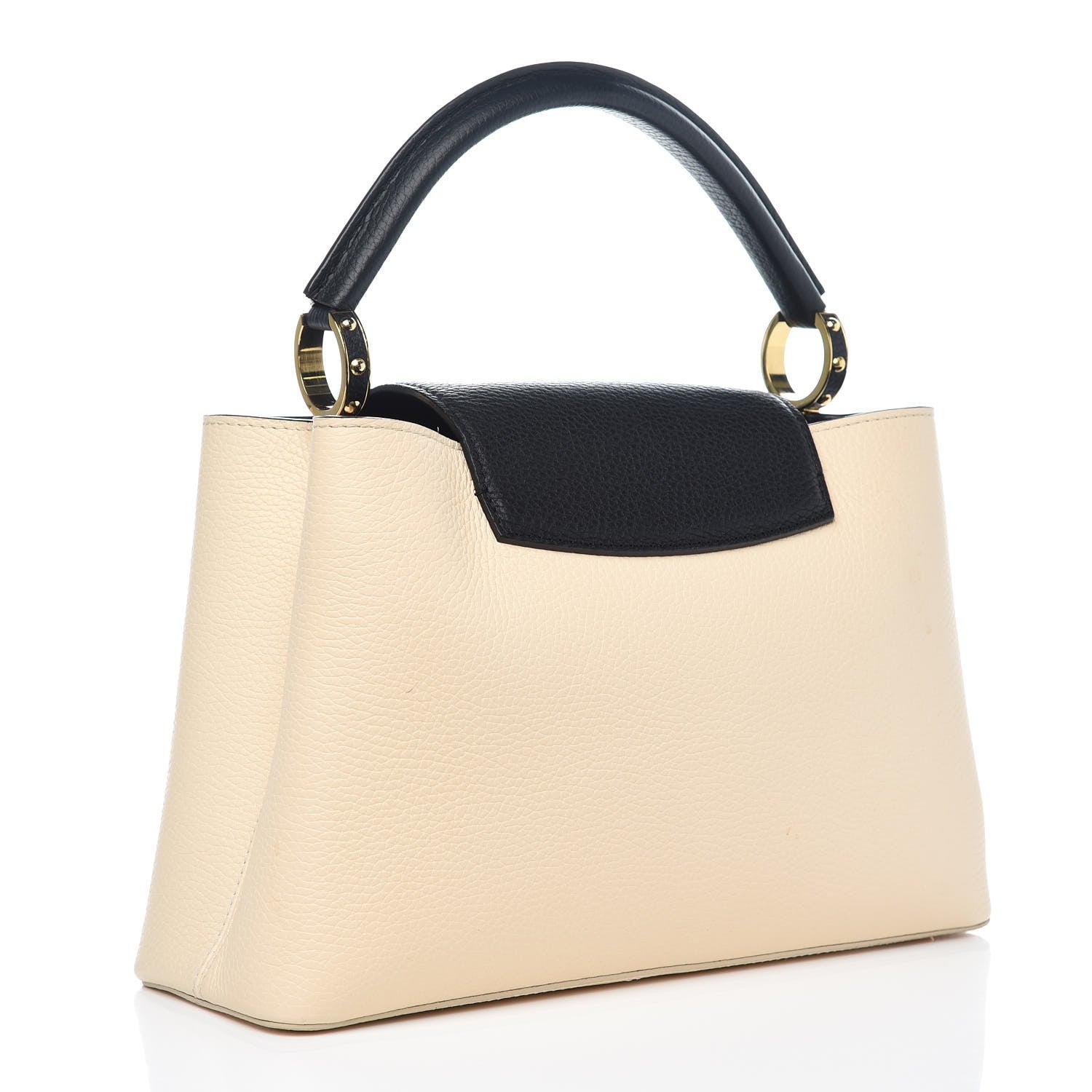 Louis Vuitton Taurillon Capucines PM Creme Black 2 of 10