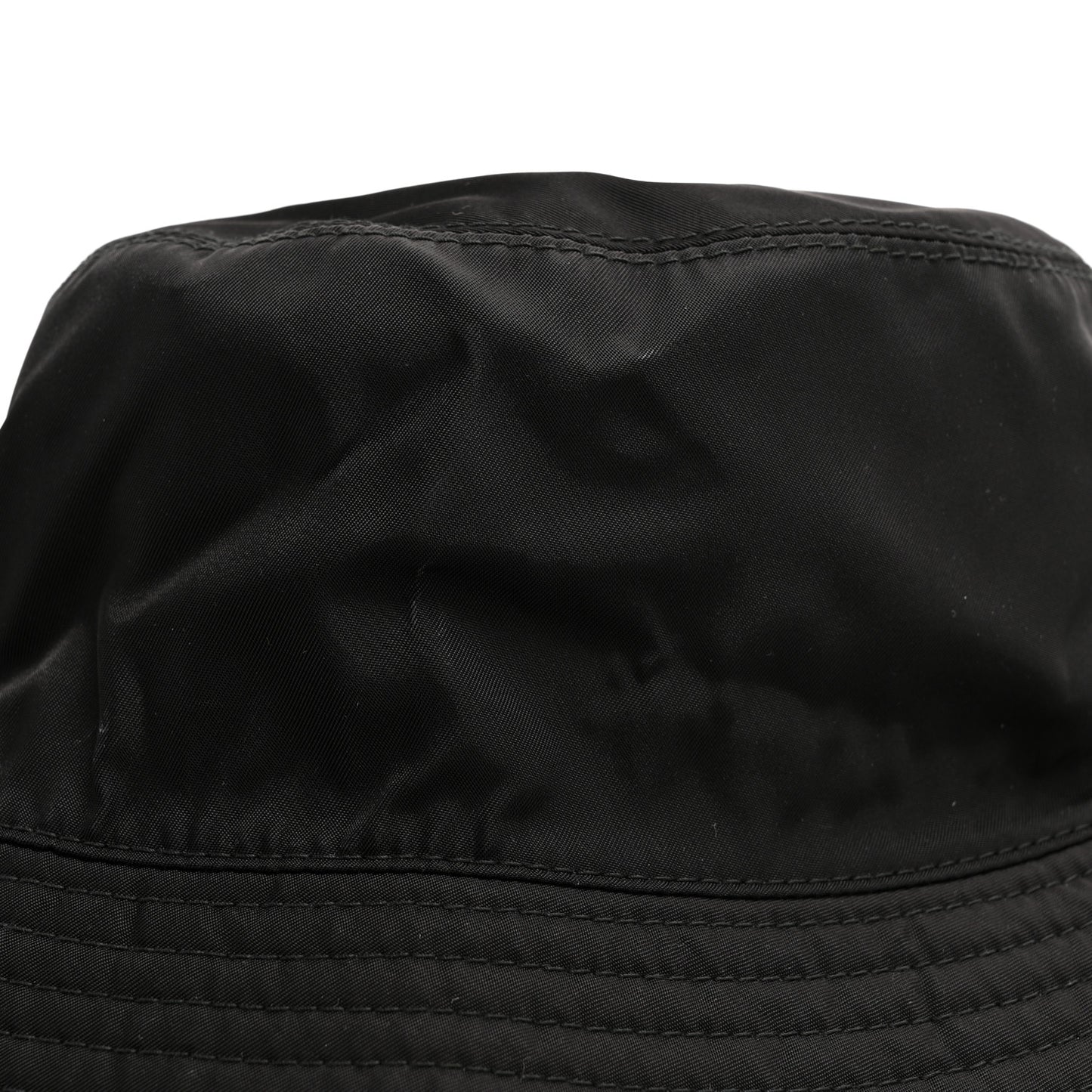 Re-Nylon Metal Triangle Logo Womens Bucket Hat S Black