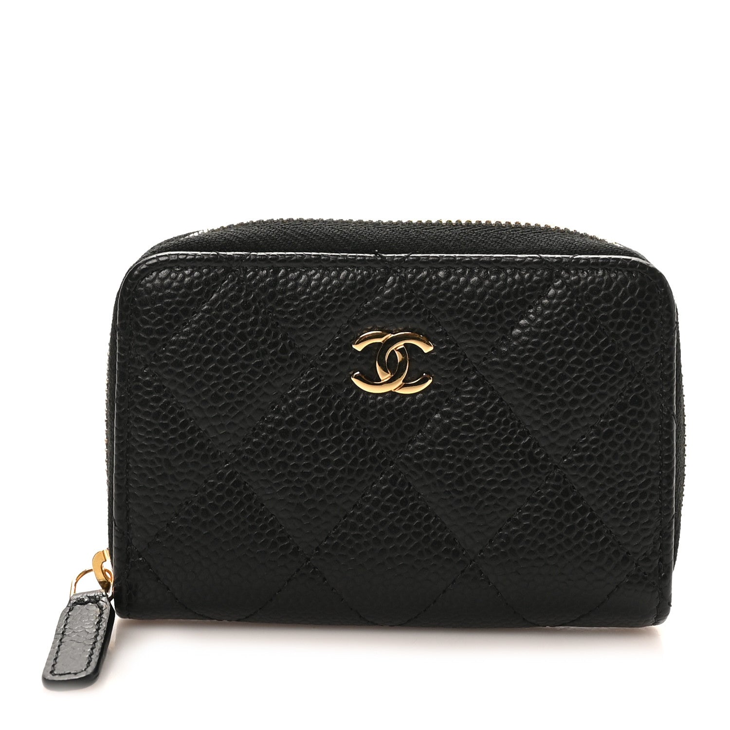 Chanel Caviar Quilted Zip Coin Purse Black 1 of 7