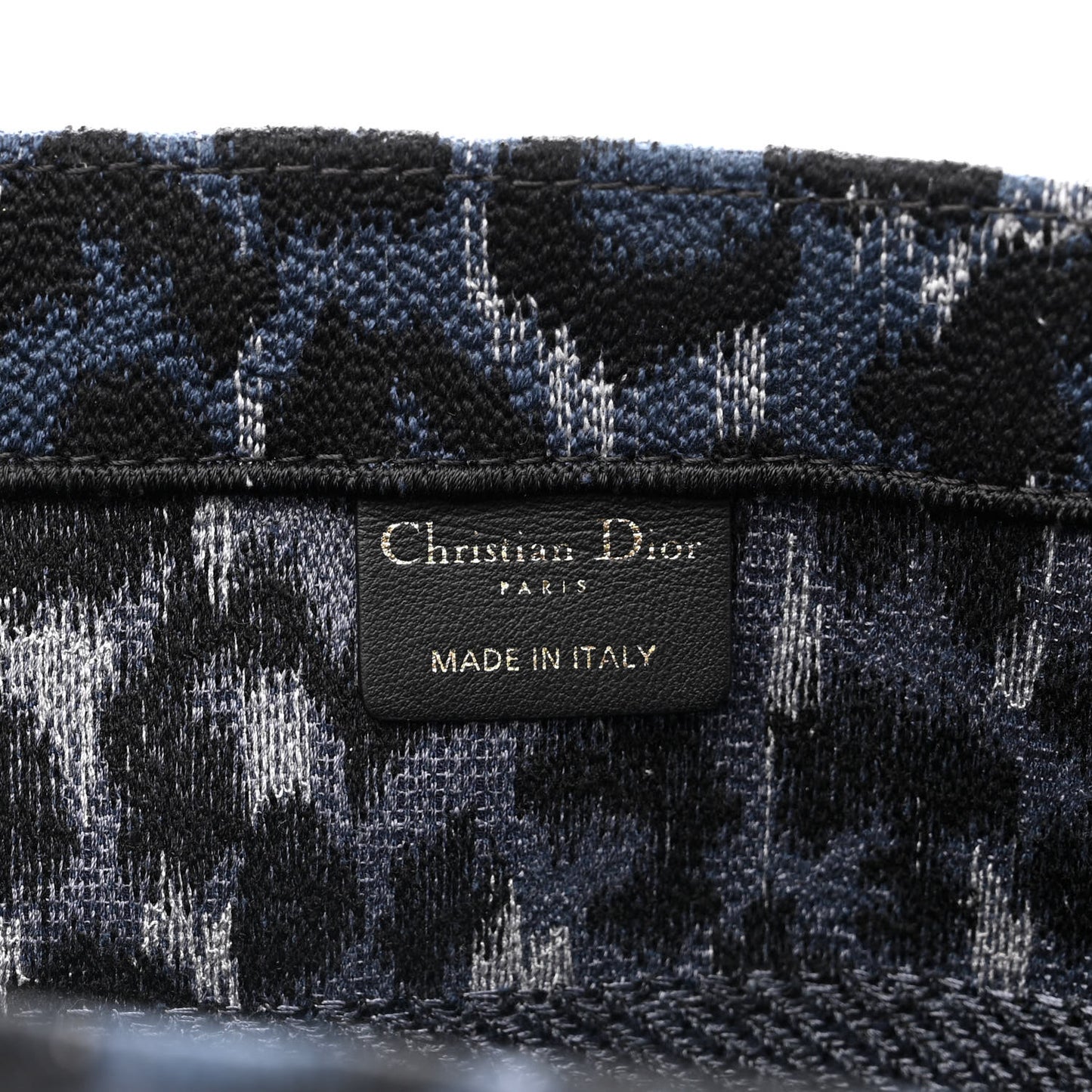 Canvas Mizza Embroidered Medium Leopard Book Tote Blue