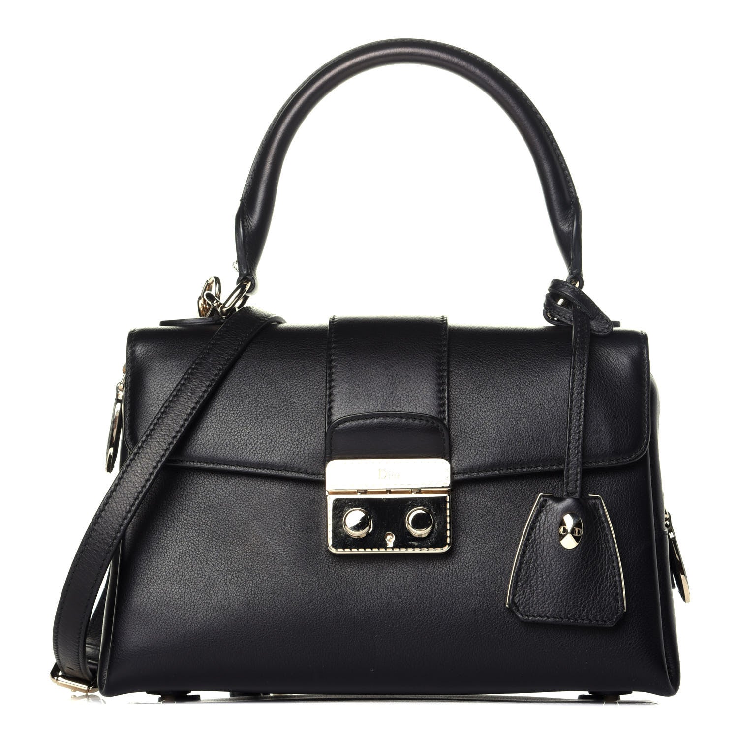 Christian Dior Calfskin Top Handle Flap Black 1 of 9