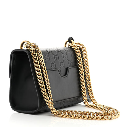 Gucci Guccissima Small Padlock Shoulder Bag Black 2 of 12