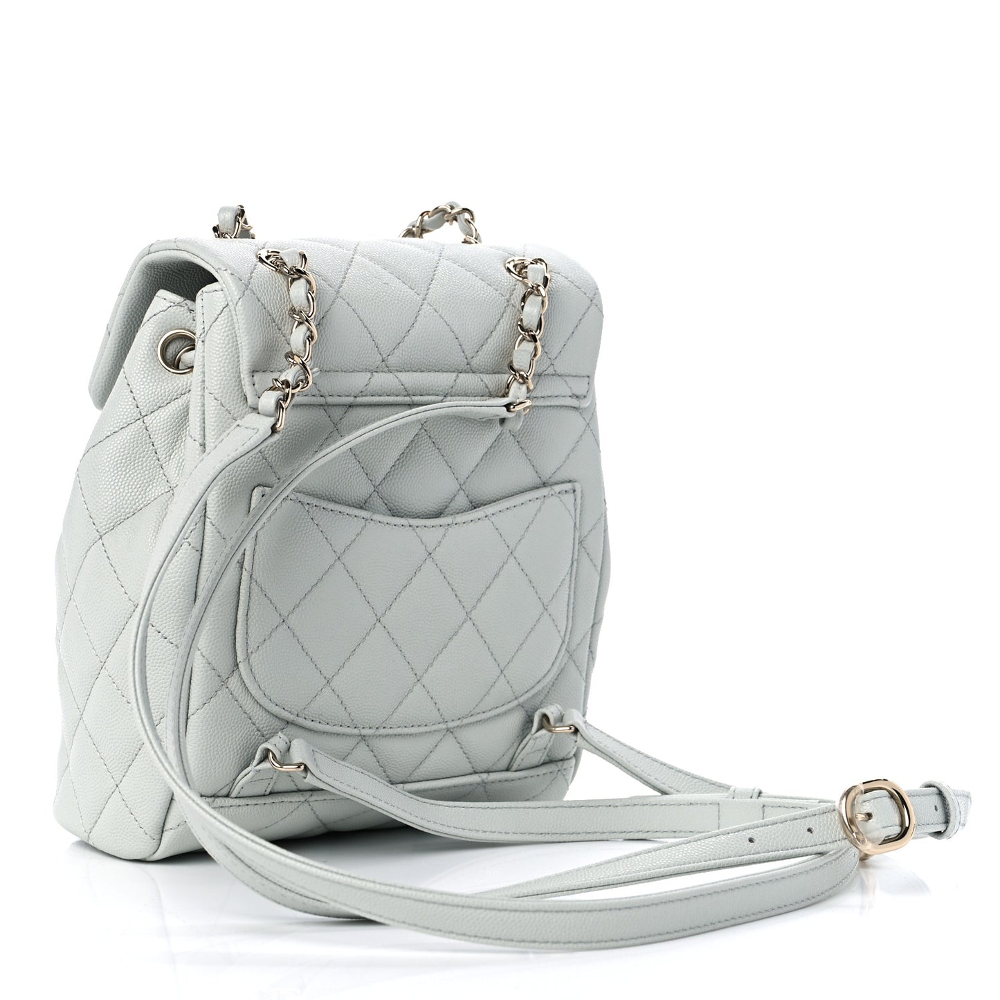 Caviar Quilted Mini Urban Spirit Backpack Light Blue