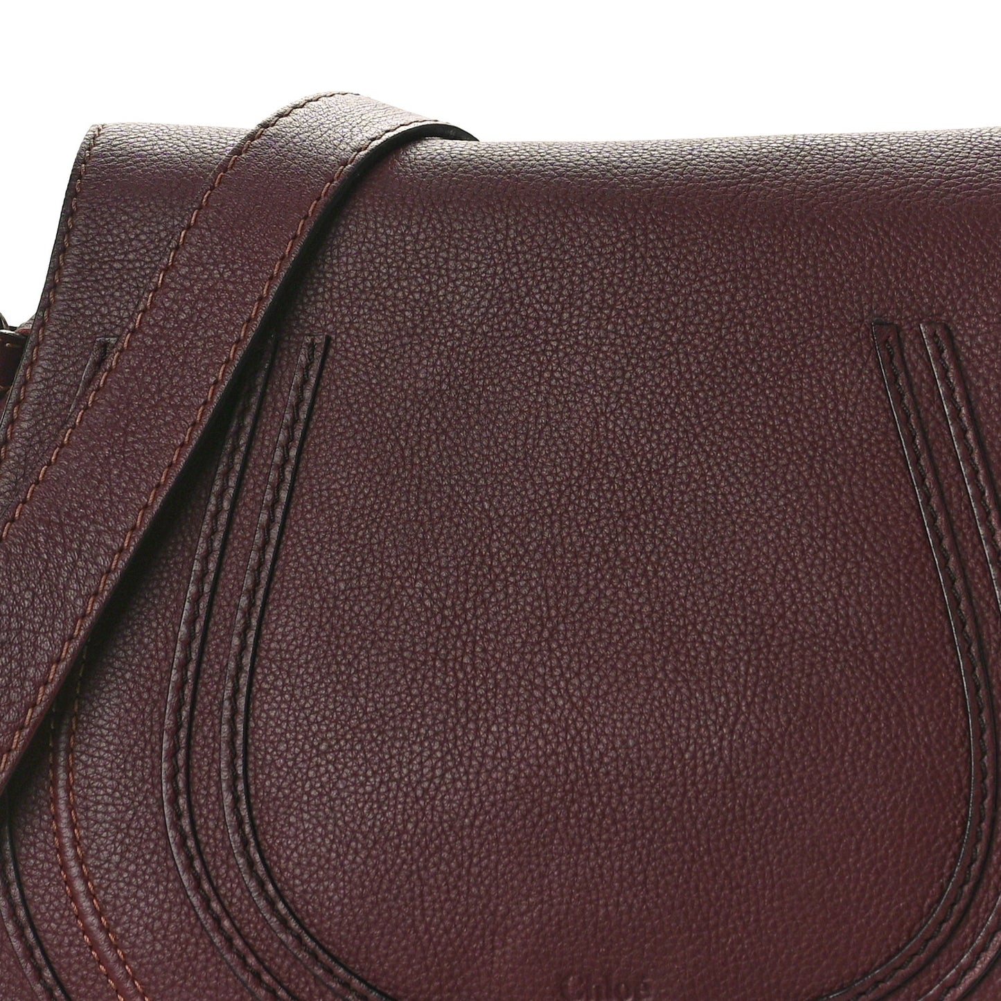 Calfskin Medium Marcie Round Crossbody Bag Dark Velvet
