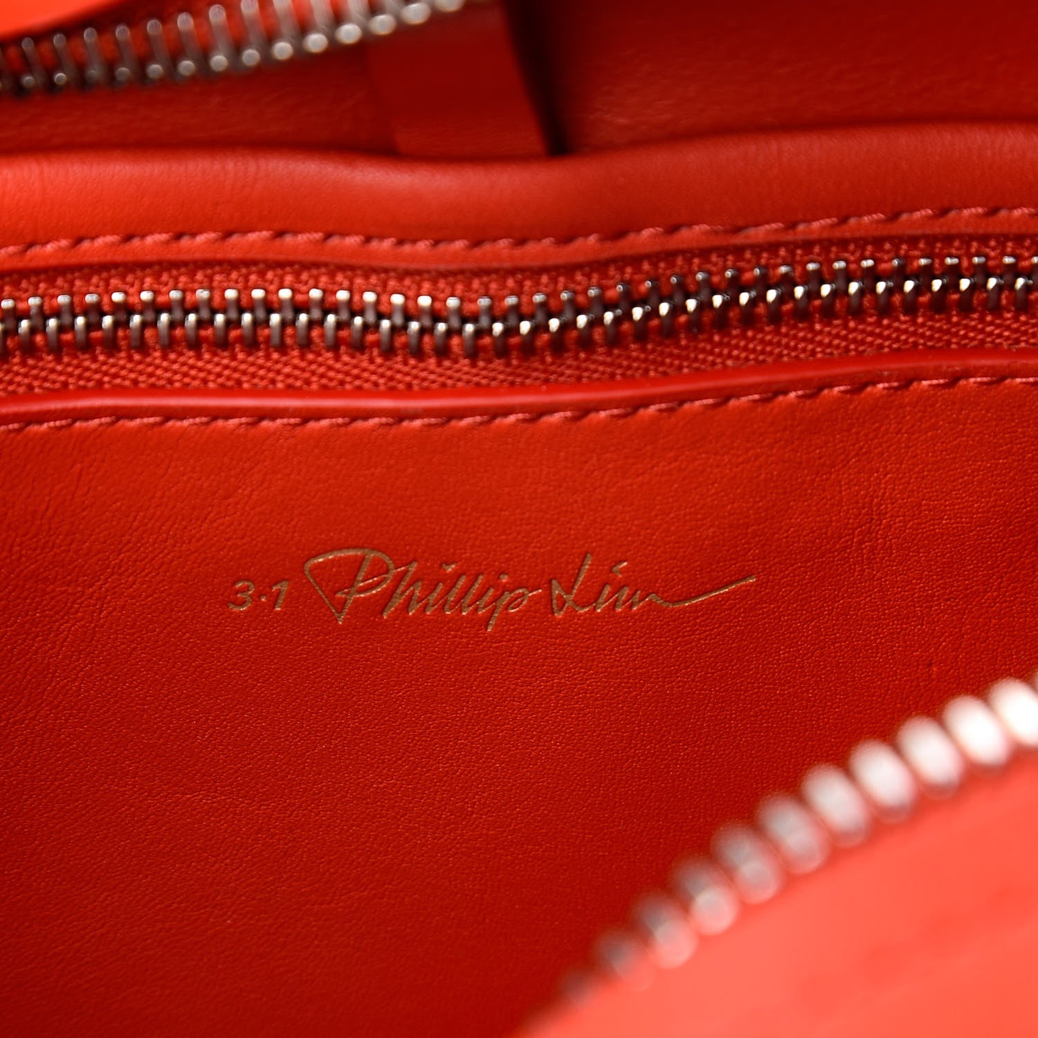 3.1 Phillip Lim Lambskin Suede Bi-Color Fringe Small Bianca Handbag Rosso 6 of 8