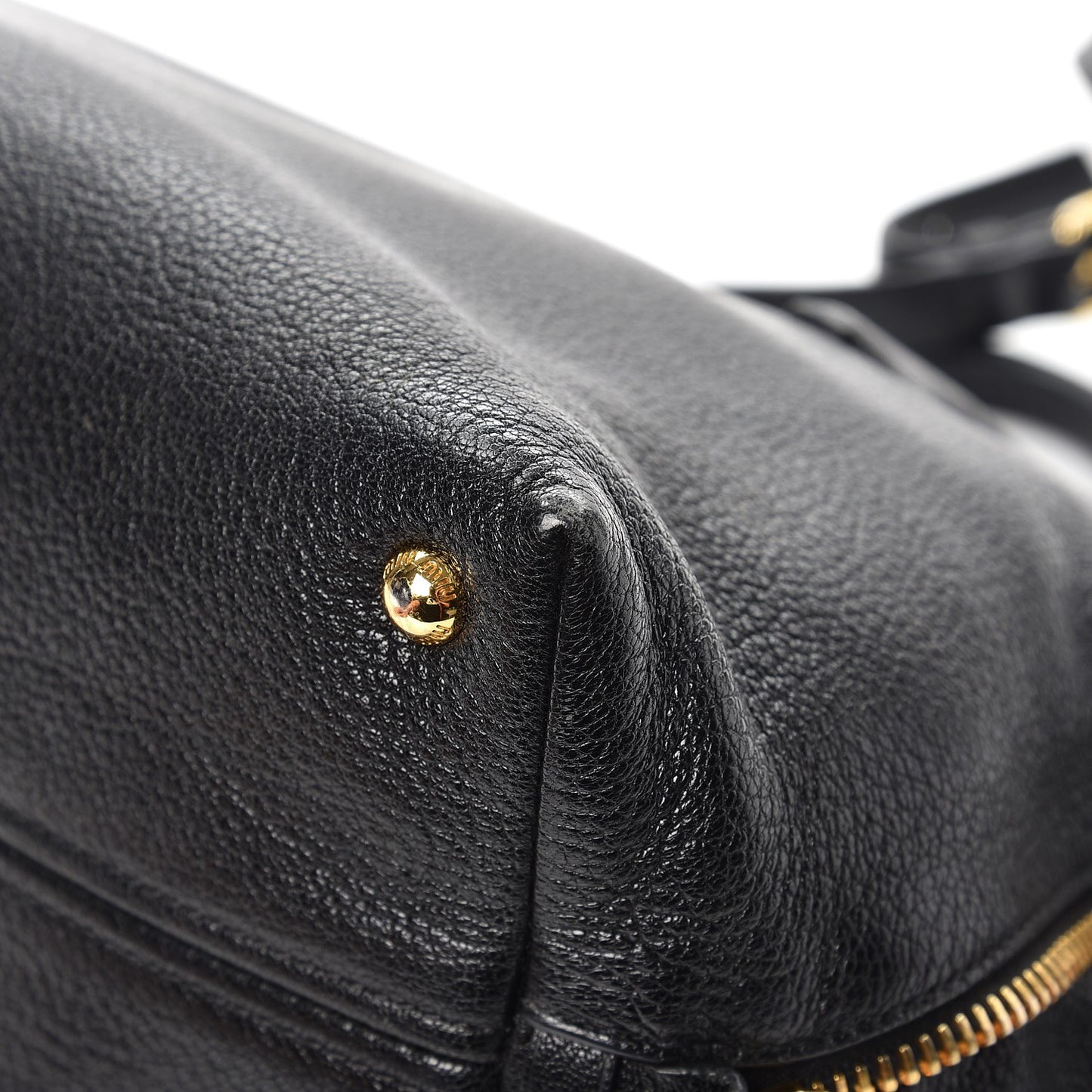 Goatskin Madras Zip Tote Nero Black
