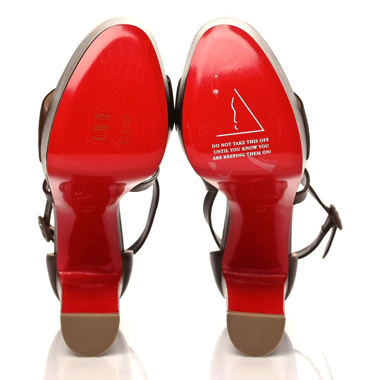 Christian Louboutin Nappa Loubi Bee Alta 130 Sandals 39 Cuoio 5 of 7