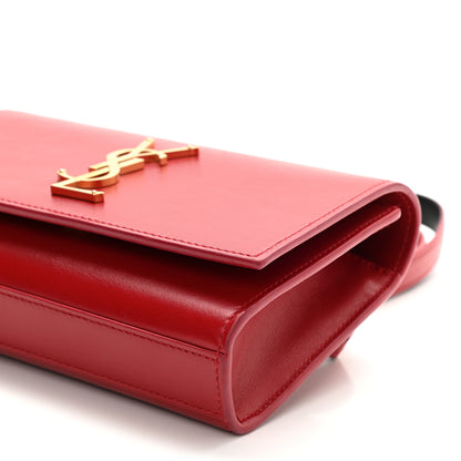 Saint Laurent Smooth Calfskin Monogram Kate Belt Bag Red 8 of 9