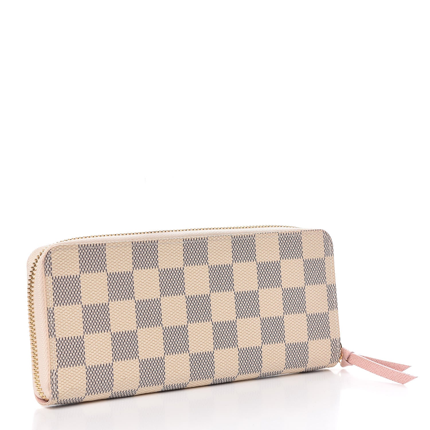 Louis Vuitton Damier Azur Clemence Wallet Rose Ballerine 3 of 11