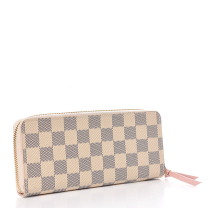 Louis Vuitton Damier Azur Clemence Wallet Rose Ballerine 3 of 11
