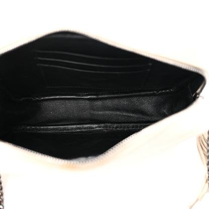 Saint Laurent Calfskin Crocodile Embossed Monogram Mini Lou Camera Bag Crema Soft 5 of 20