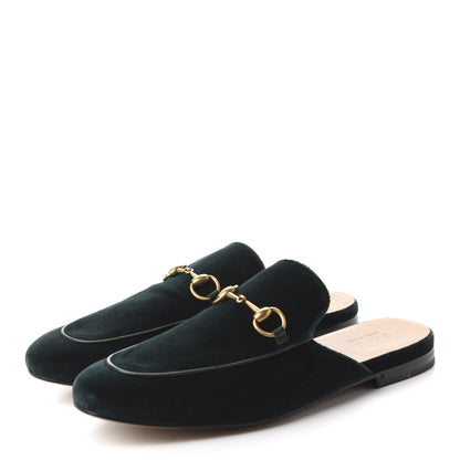Gucci Velvet Mens Princetown Slippers 9 Green 3 of 10