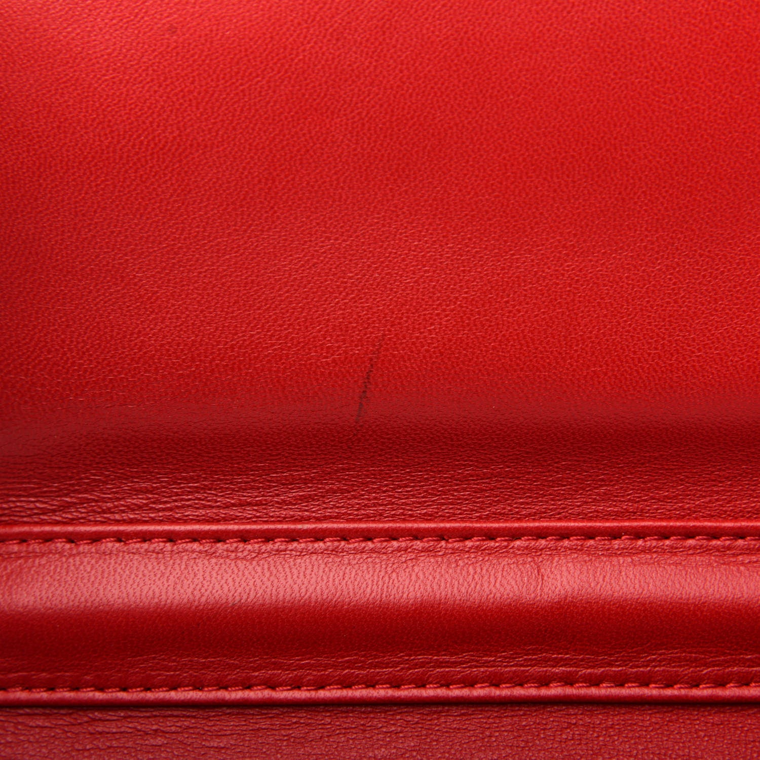 Chanel Karung Quilted Clutch Flap Red 9 of 13