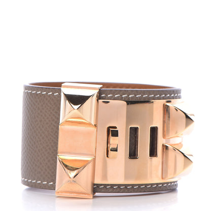 Hermes Epsom Collier de Chien CDC Bracelet T2 Etoupe 3 of 8