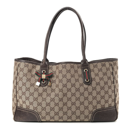 Gucci Monogram Medium Princy Tote Dark Brown 1 of 12