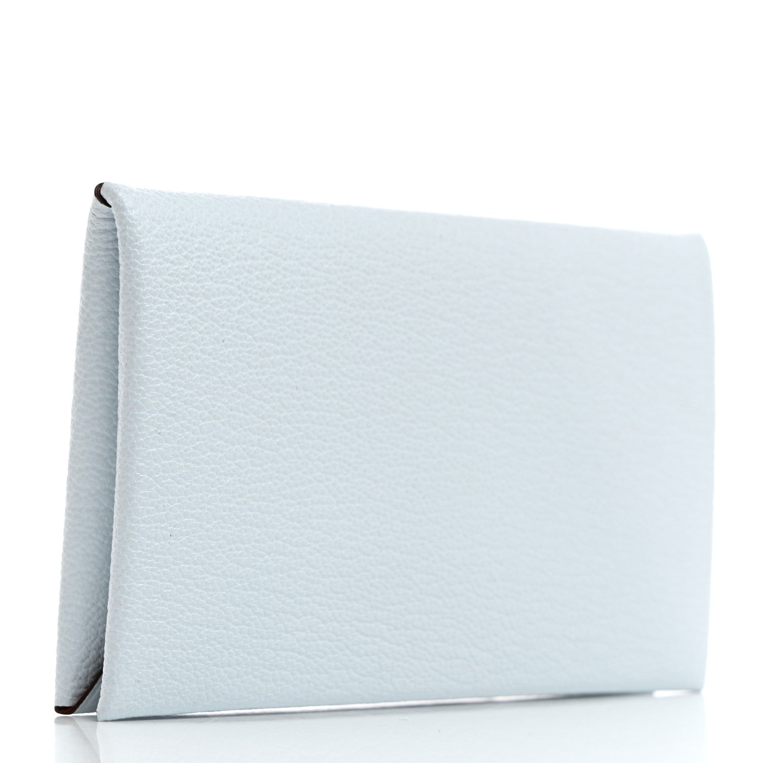 Hermes Chevre Mysore Verso Calvi Card Case Bleu Brume Brique 3 of 8