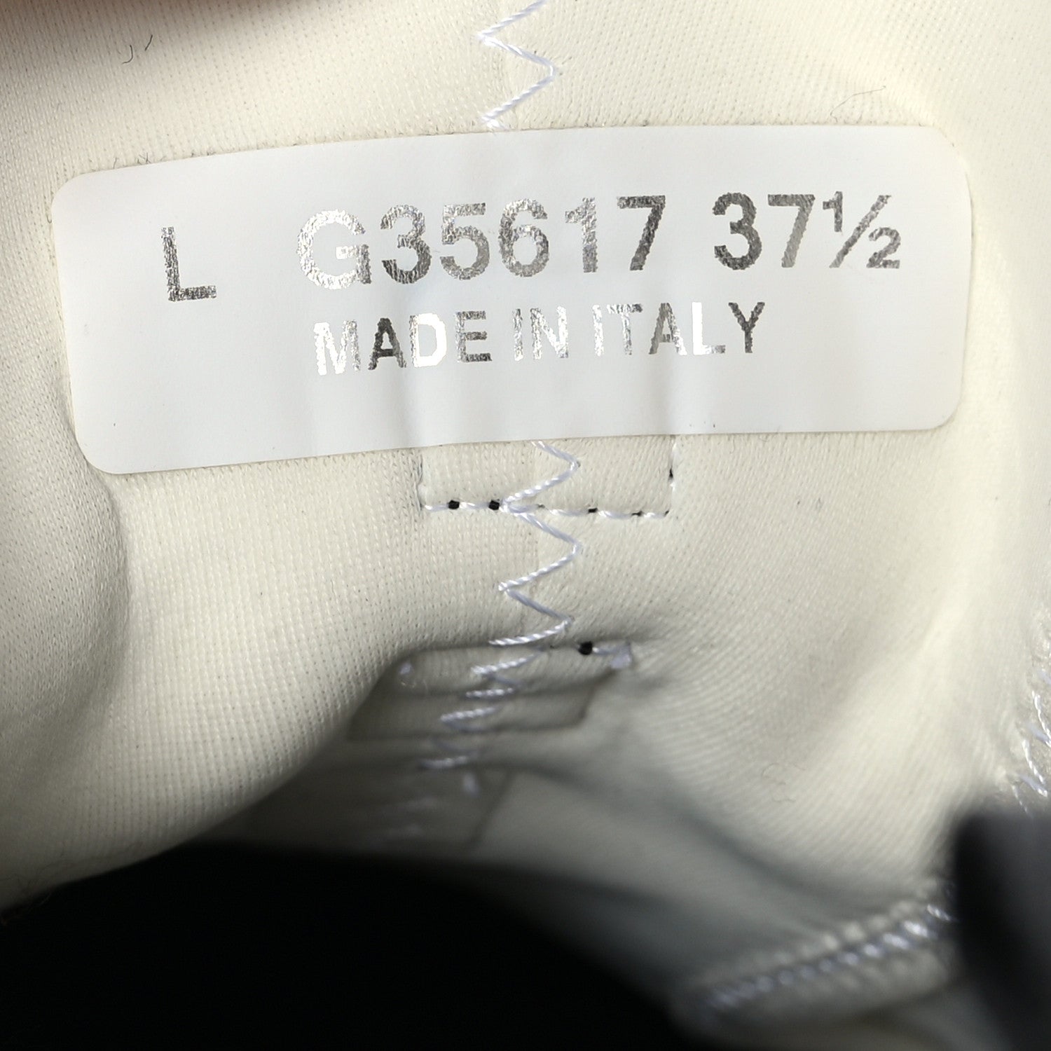 Chanel Velvet Calfskin Mixed Fibers CC Sneakers 37.5 Ivory Black 6 of 7