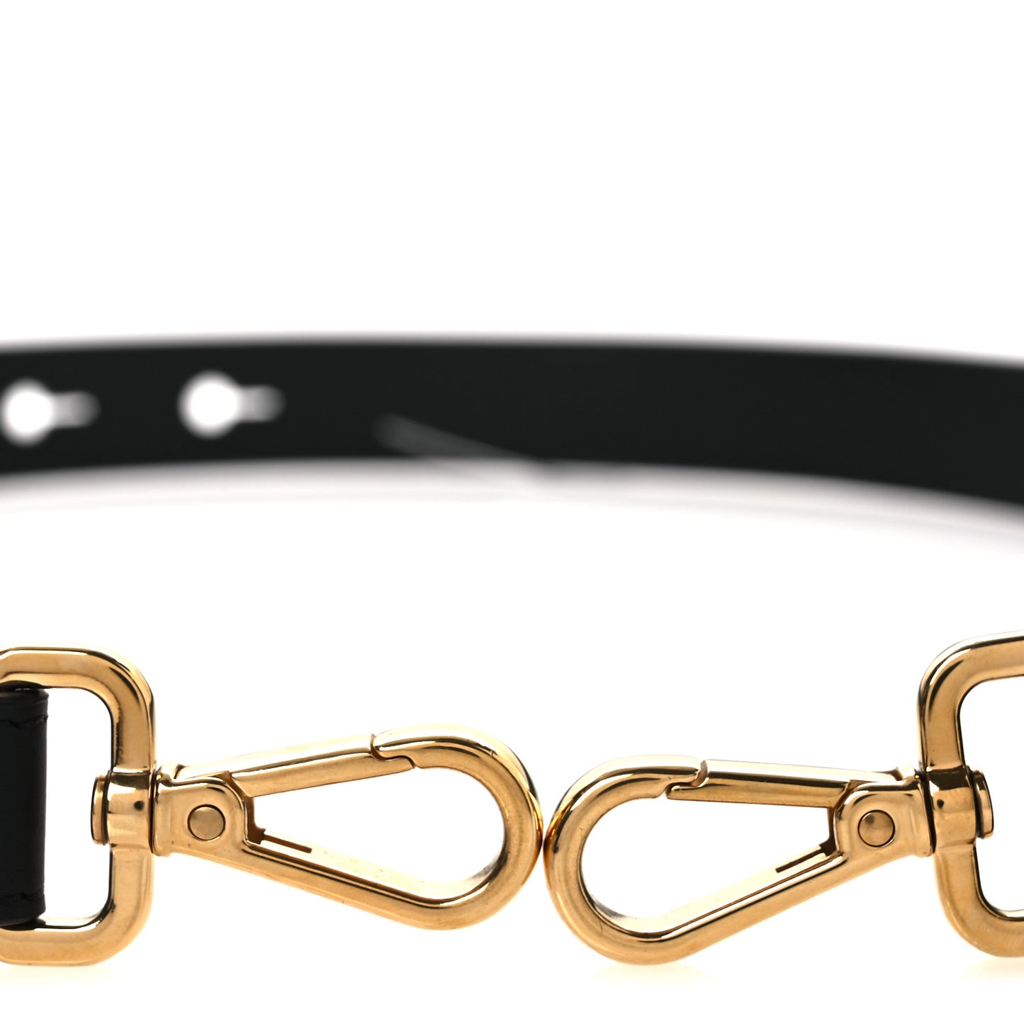 Vitello Century Opaco Flat Studded Strap You Black
