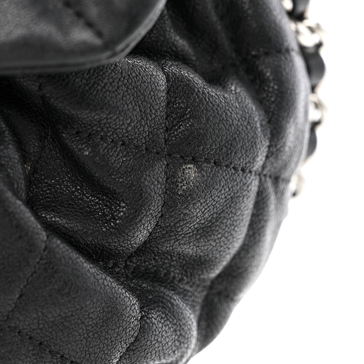 Chanel Washed Lambskin Quilted Medium Chain Around Messenger Black 14 of 16