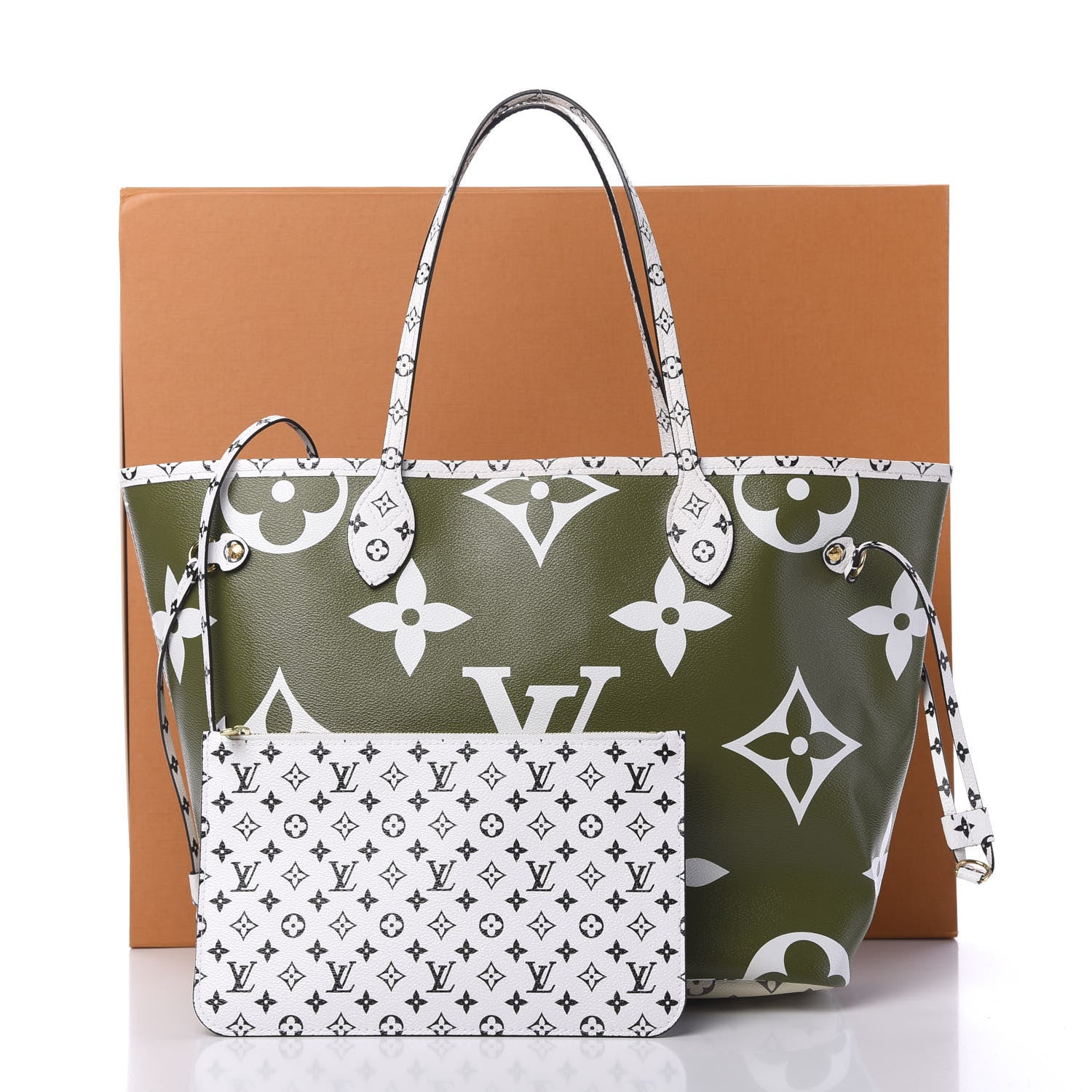 Louis Vuitton Monogram Giant Neverfull MM Kaki 12 of 12