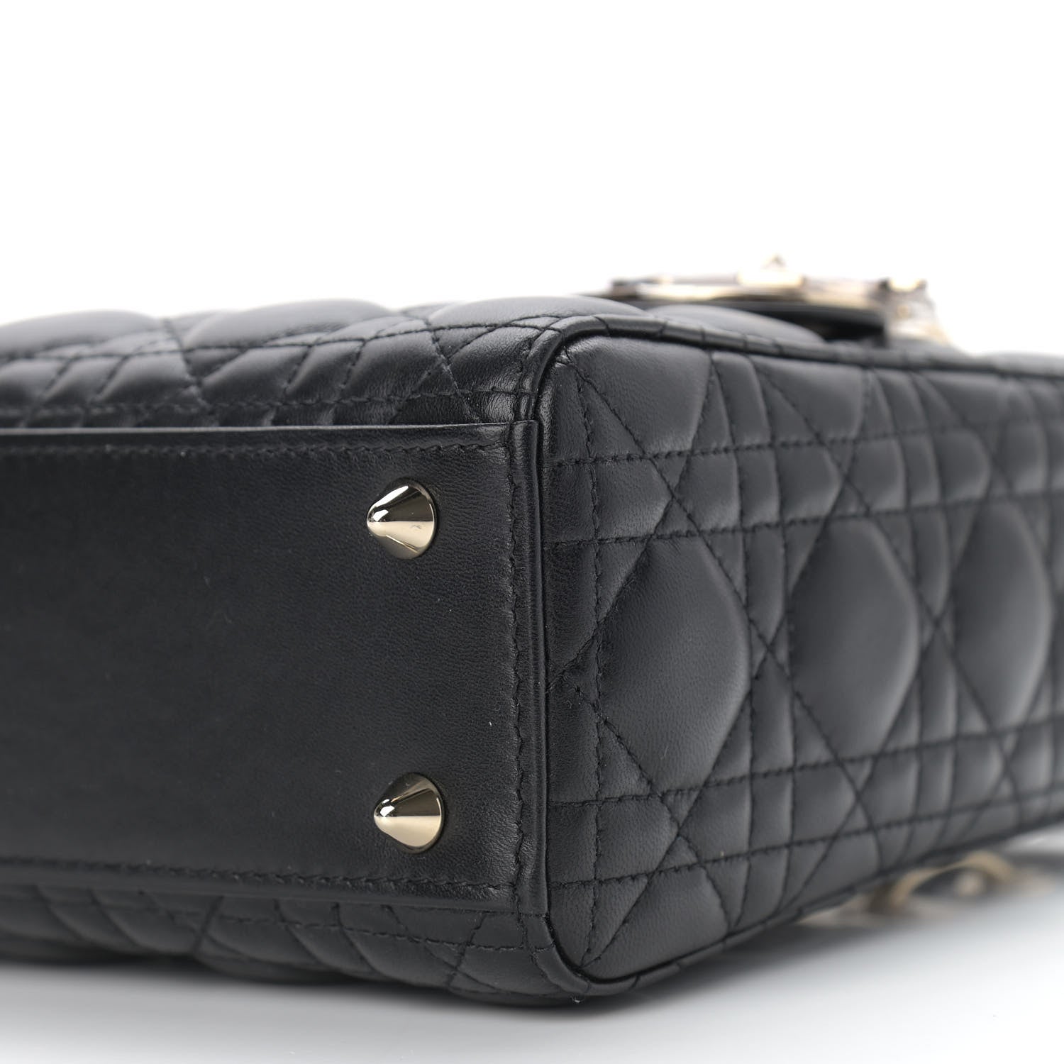 Christian Dior Lambskin Cannage Small Lucky Badges My Lady Dior Black 9 of 9