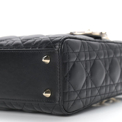 Christian Dior Lambskin Cannage Small Lucky Badges My Lady Dior Black 9 of 9