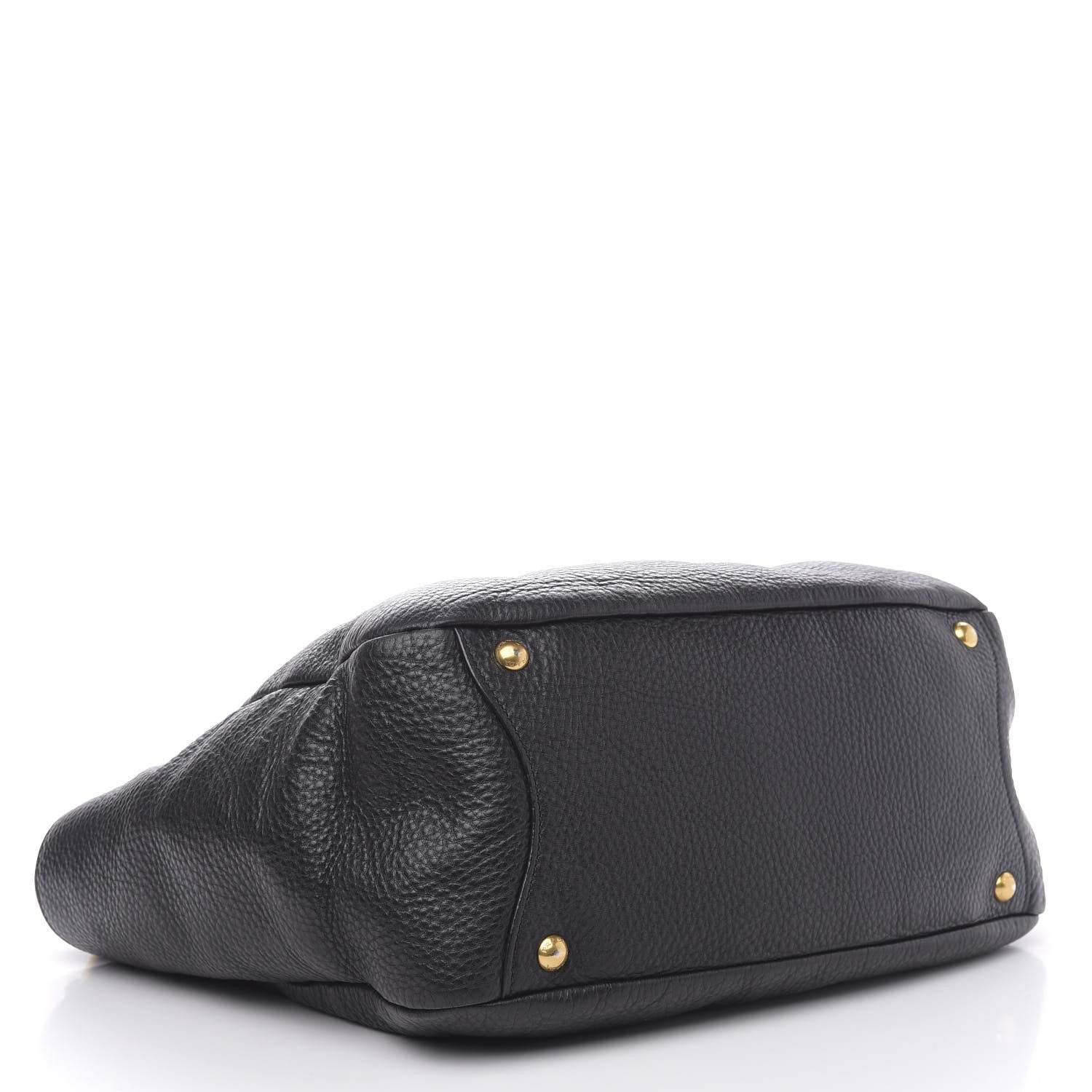 Prada Vitello Daino Side Pocket Hobo Black 4 of 16