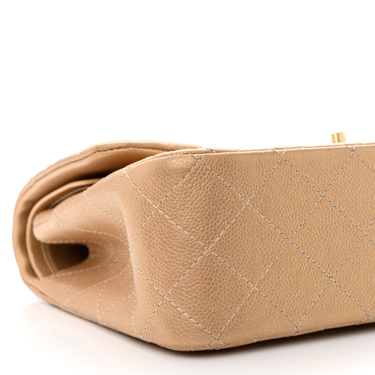 Chanel Pearly Caviar Quilted Jumbo Double Flap Gold 10 of 14