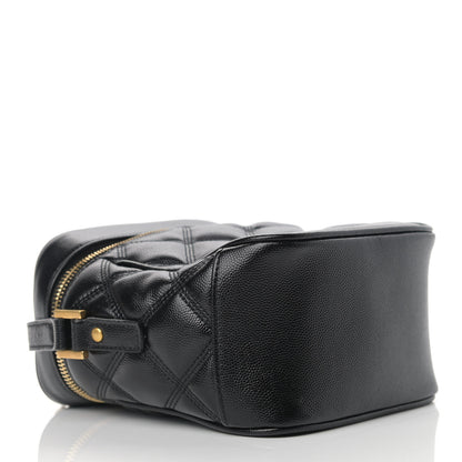 Saint Laurent Grain de Poudre Quilted 80's Vanity Bag Black 4 of 9