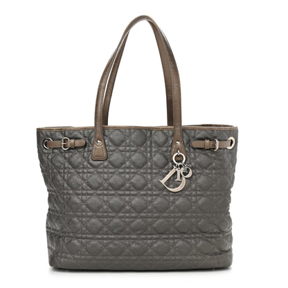 Christian Dior Coated Canvas Cannage Medium Panarea Tote Bronze 1 of 16