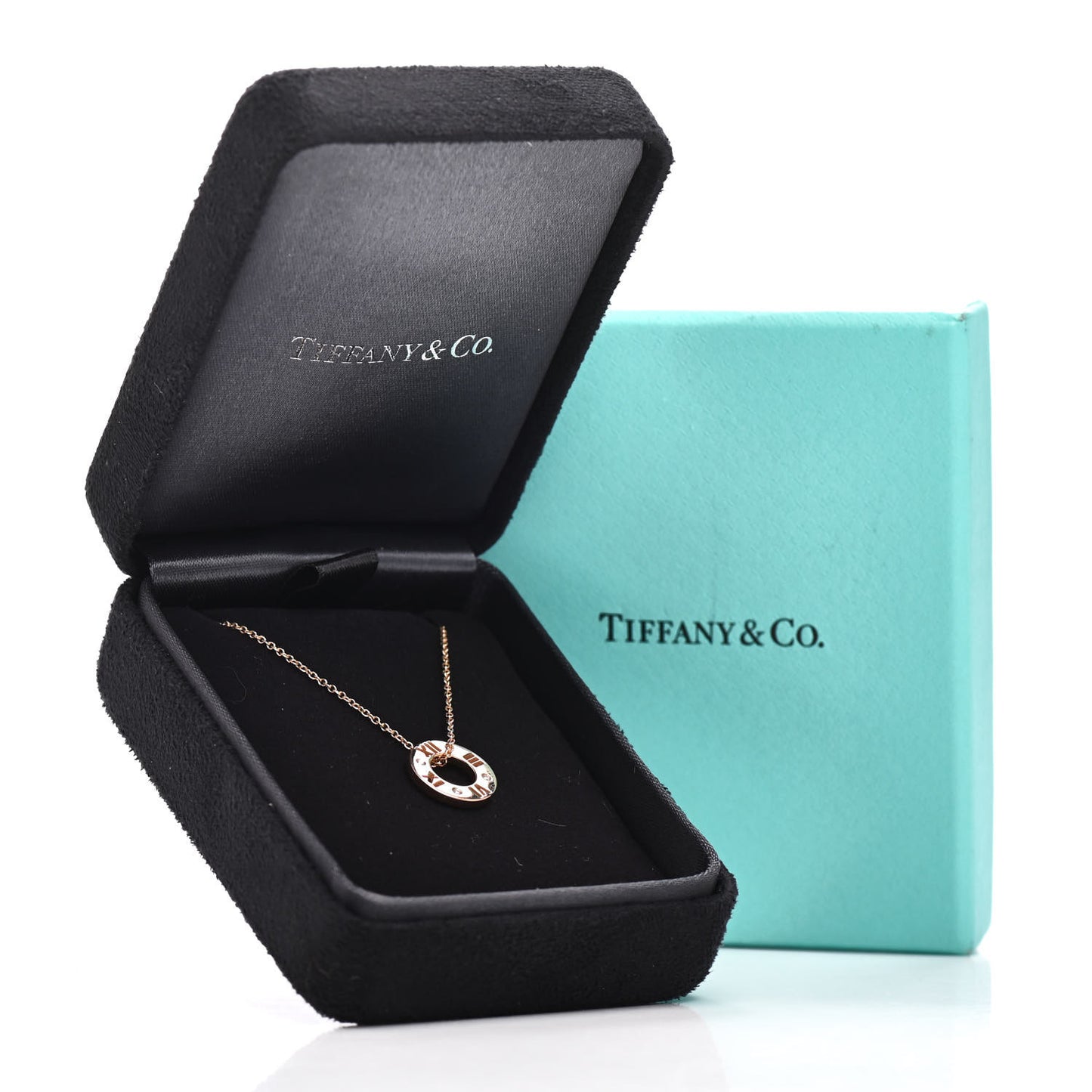 18K Rose Gold Diamond Atlas Pierced Pendant Necklace