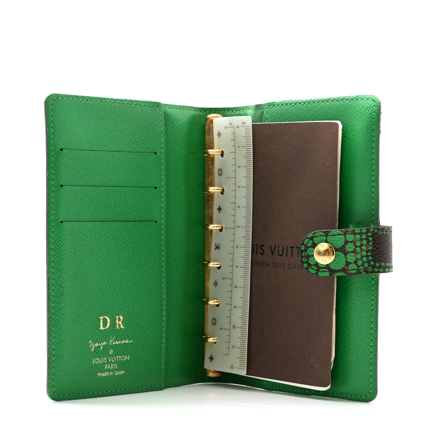 Monogram Kusama Town Small Ring Agenda Green