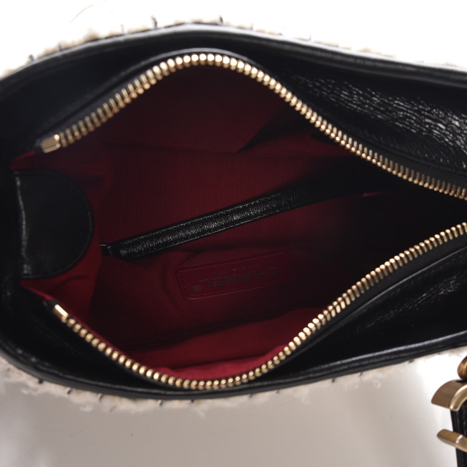Chanel Tweed Calfskin Quilted Small Gabrielle Hobo Black 5 of 7