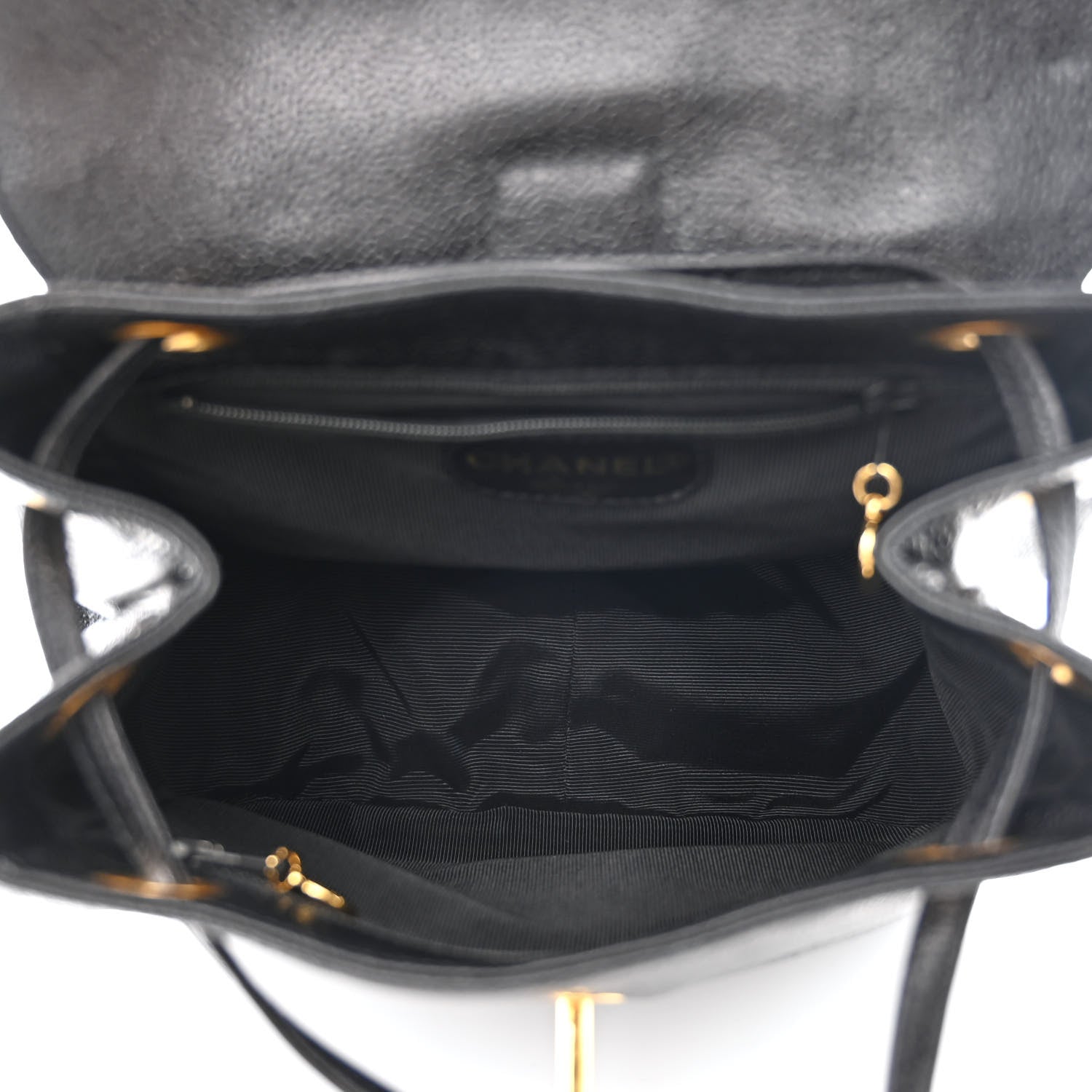 Chanel Caviar CC Backpack Black 5 of 10