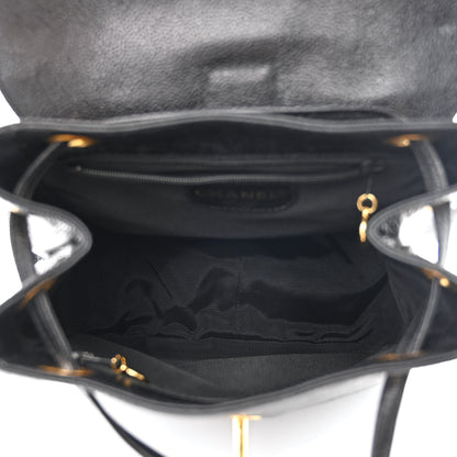 Chanel Caviar CC Backpack Black 5 of 10