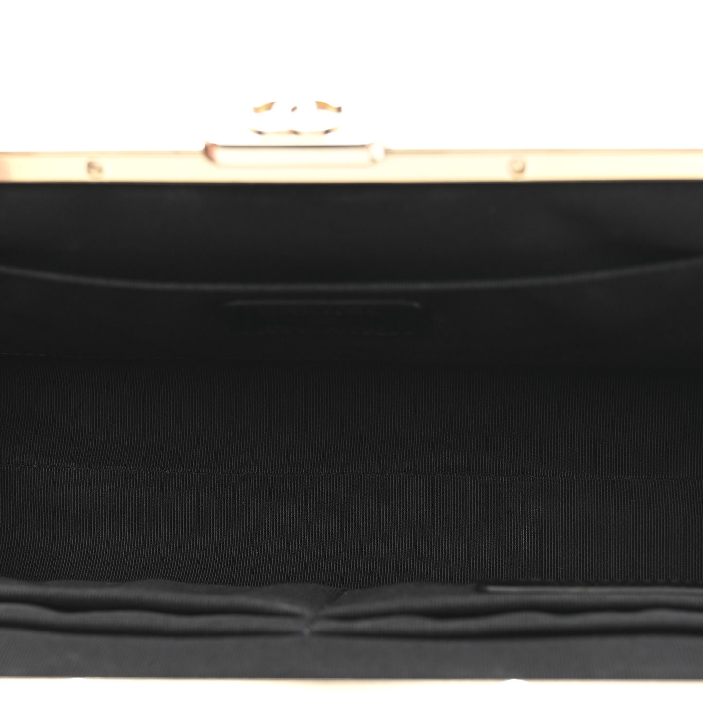 Tweed Quilted Kiss Lock Clutch Black