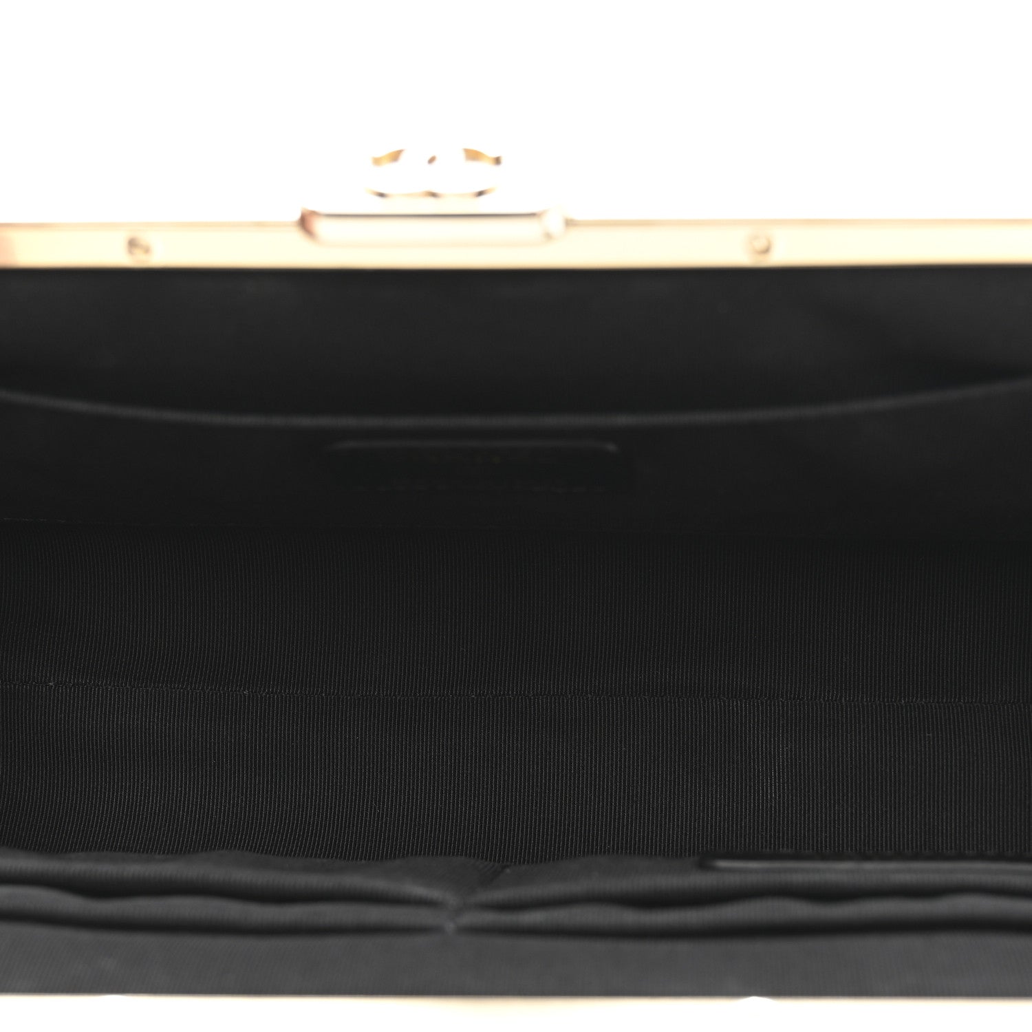 Chanel Tweed Quilted Kiss Lock Clutch Black 5 of 10