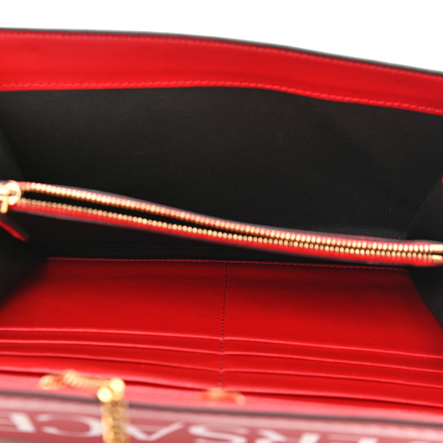 Versace Calfskin 90's Vintage Logo Chain Evening Bag Red 5 of 13