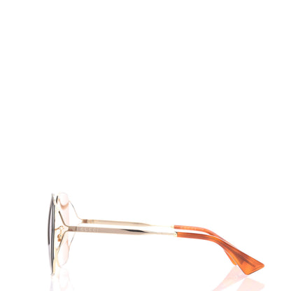 Gucci Metal Fork Square Frame Sunglasses GG0818SA Pink 3 of 8