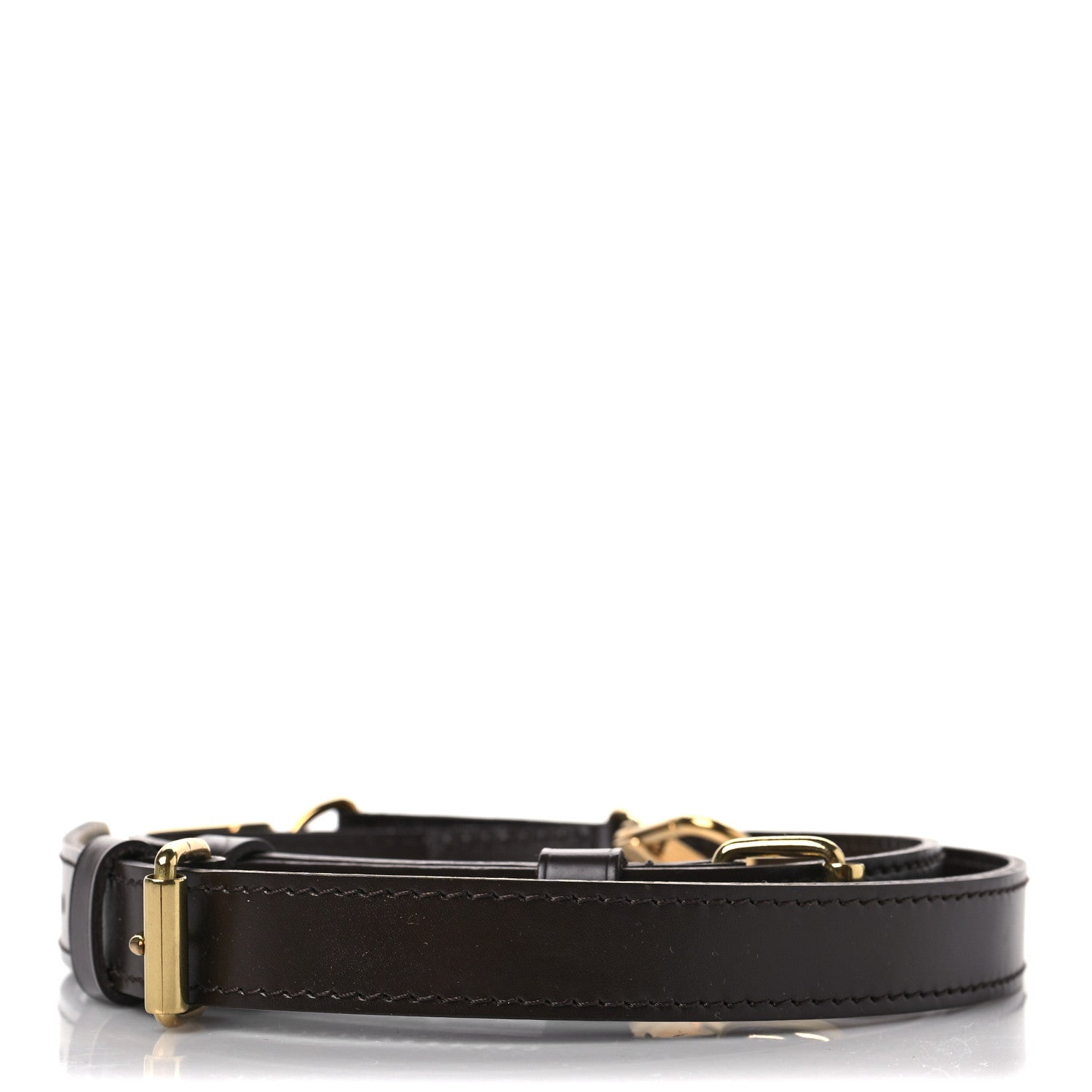 Louis Vuitton Calfskin 16mm Adjustable Shoulder Strap Brown 2 of 4