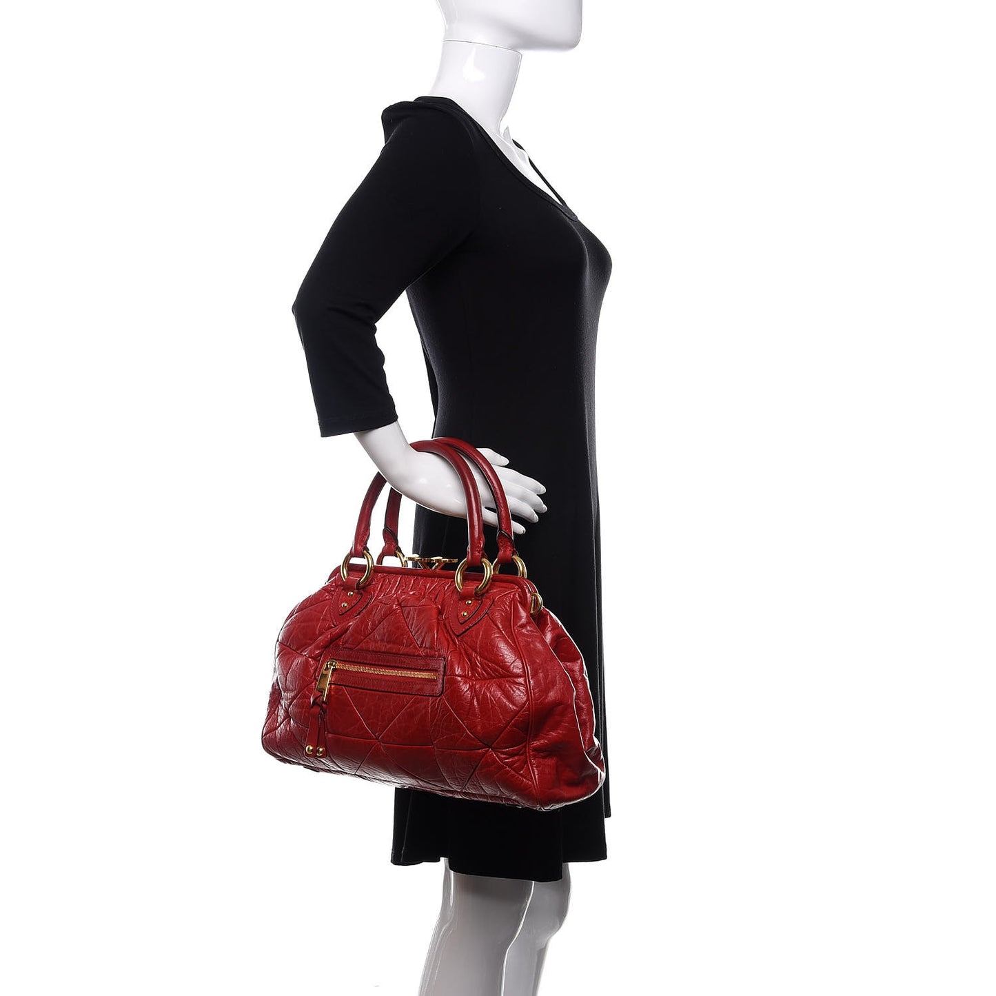 Lambskin Quilted Stam Red