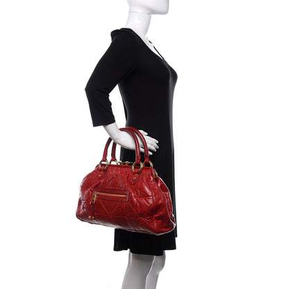 Marc Jacobs Lambskin Quilted Stam Red 3 of 14