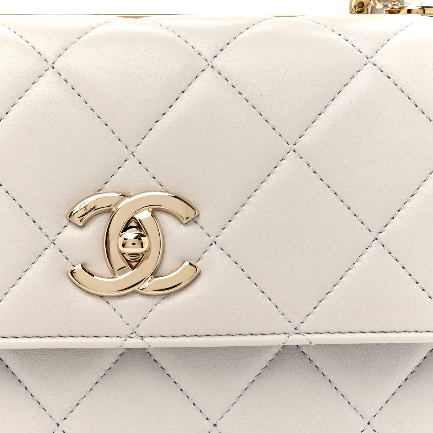 Chanel Lambskin Quilted Small Trendy CC Dual Handle Flap Bag Light Grey 9 of 12