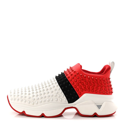 Christian Louboutin Neoprene Mens Tricolore Spike Sock Flat Sneakers 41 Version Multi 1 of 9