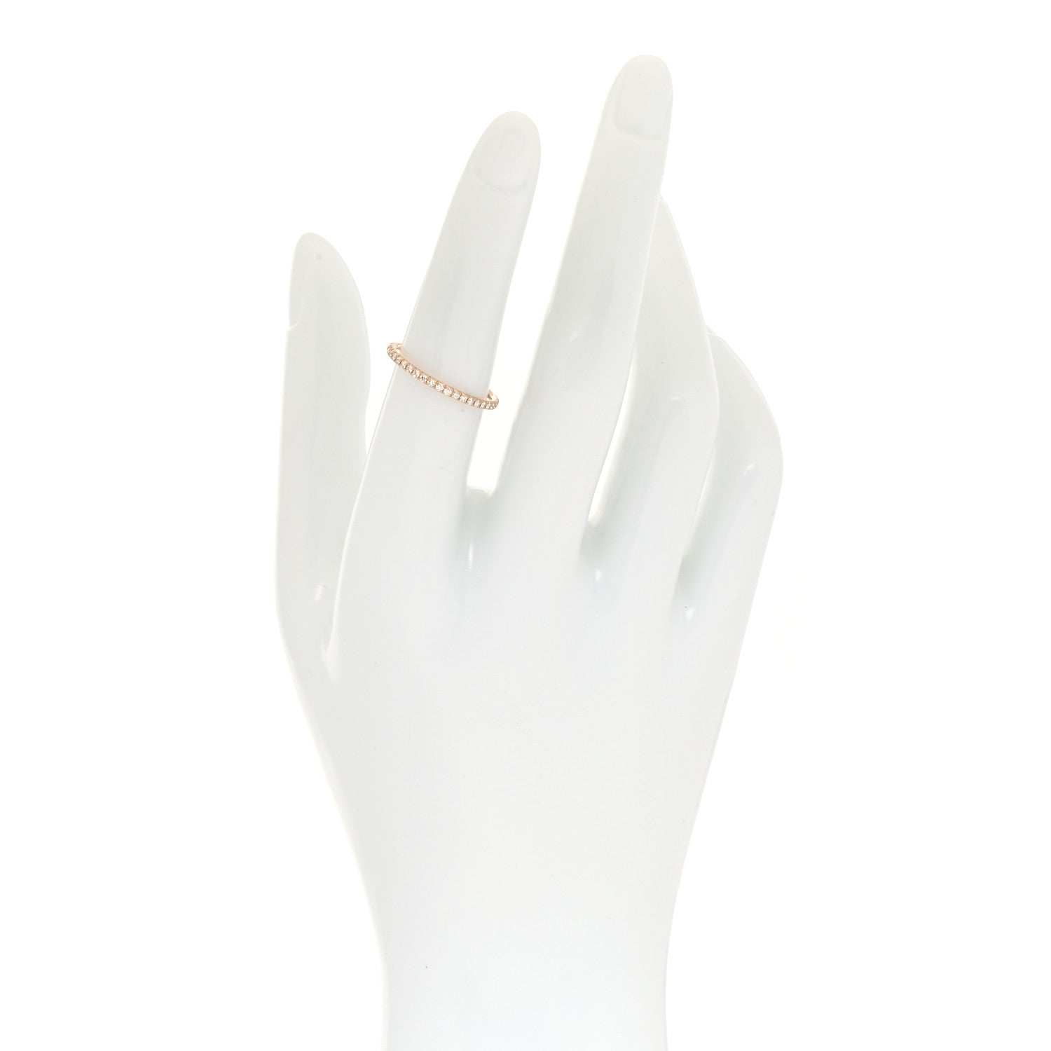 Tiffany 18K Rose Gold Diamond Metro Band Ring 52 6 2 of 5