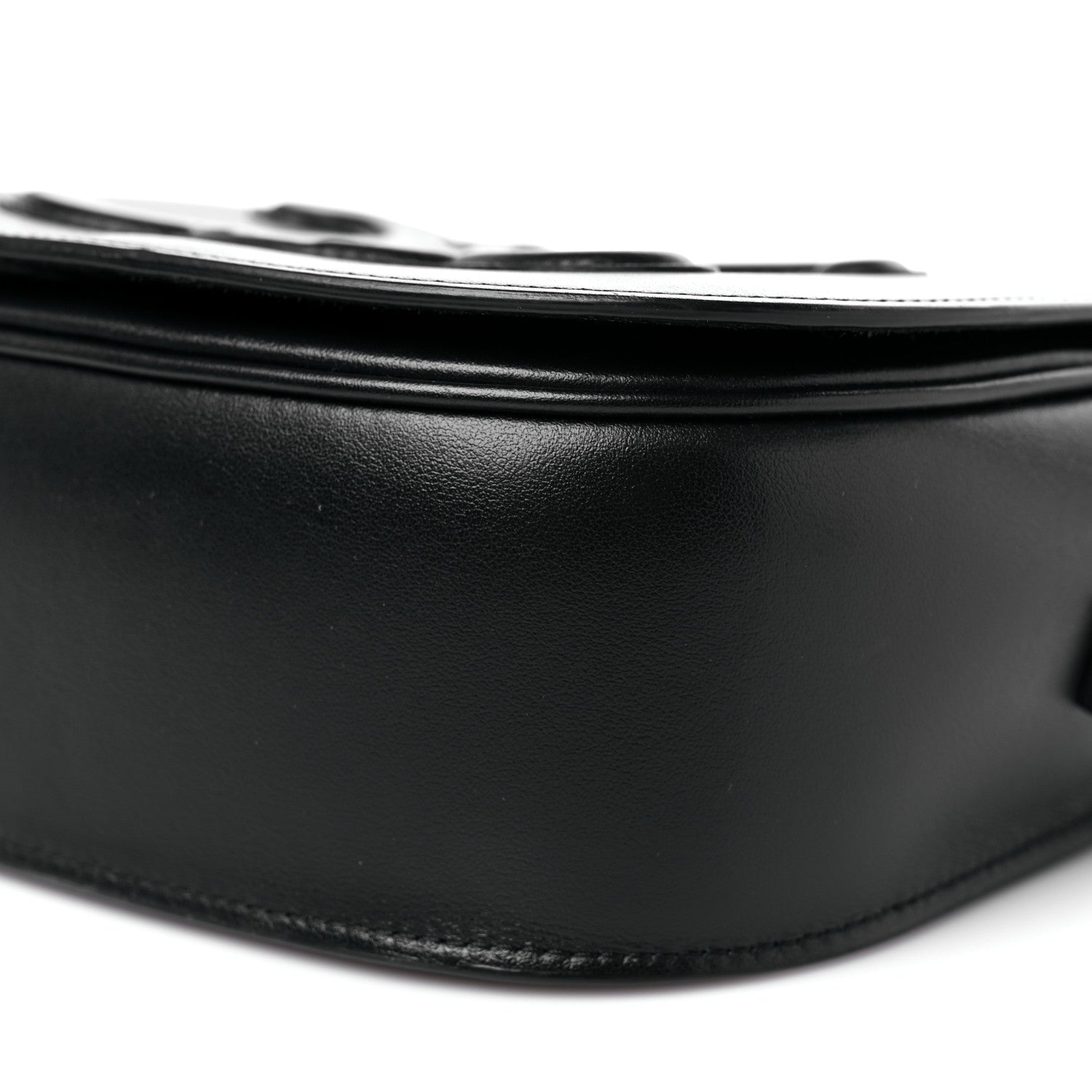 Celine Smooth Calfskin Cuir Triomphe Folco Crossbody Bag Black 8 of 13