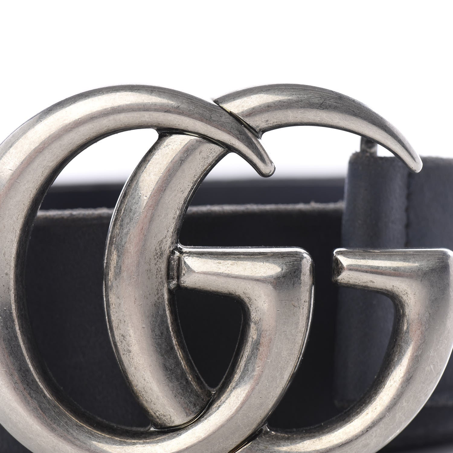 Gucci Cuoio Toscano Nickel Double Double G 40mm Belt Blue 3 of 7