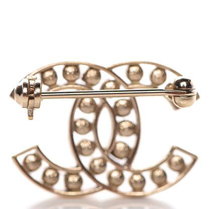 Chanel Pearl Crystal CC Brooch Gold 4 of 6