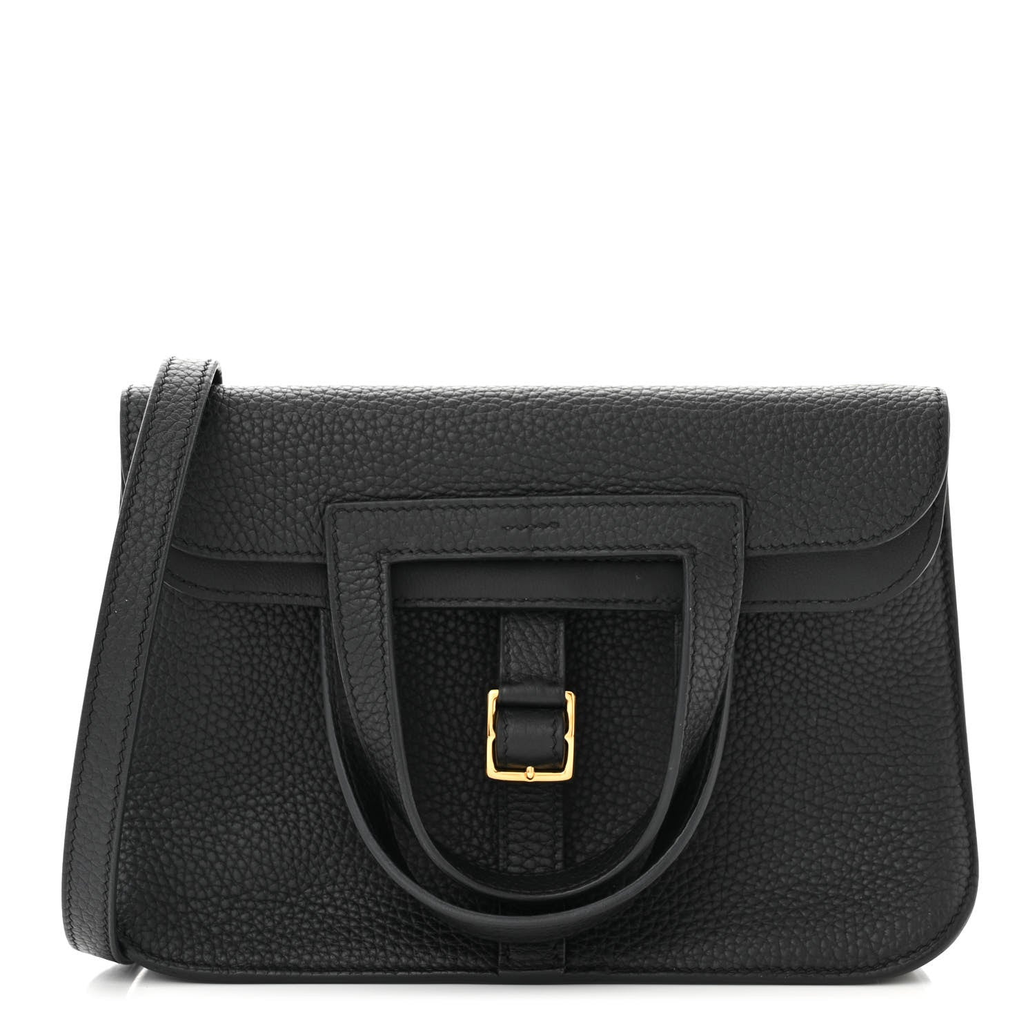 Hermes Taurillon Clemence Halzan 25 Black 1 of 11