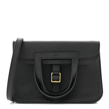 Hermes Taurillon Clemence Halzan 25 Black 1 of 11